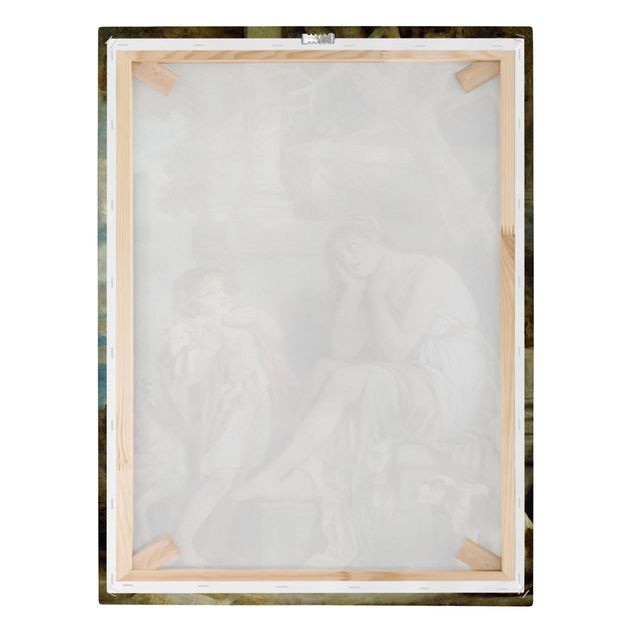 Canvas schilderijen Jean Baptiste Greuze - L'Agneau Chéri