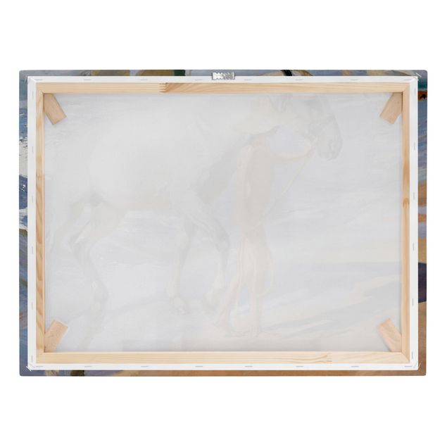 Canvas schilderijen Joaquin Sorolla - The Horse’S Bath