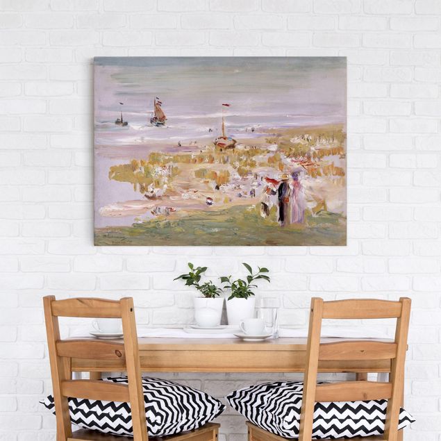 Canvas schilderijen Max Liebermann - The Beach, Scheveningen