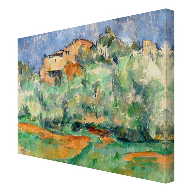 Canvas schilderijen Paul Cézanne - House And Dovecote At Bellevue