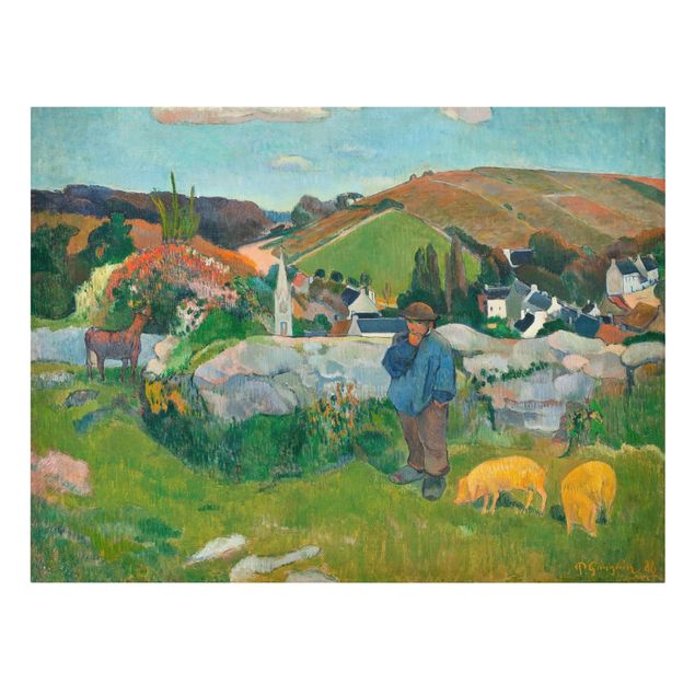 Canvas schilderijen Paul Gauguin - The Swineherd