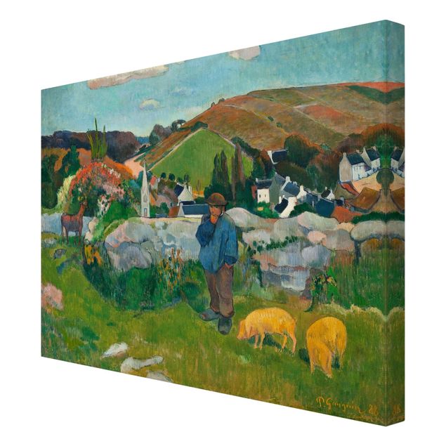 Canvas schilderijen Paul Gauguin - The Swineherd