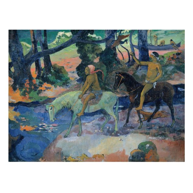 Canvas schilderijen Paul Gauguin - Escape, The Ford
