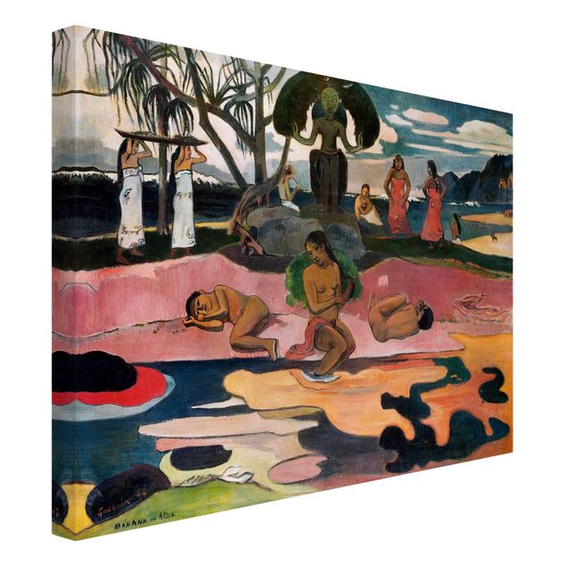 Canvas schilderijen Paul Gauguin - Day Of The Gods (Mahana No Atua)