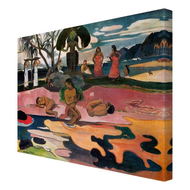 Canvas schilderijen Paul Gauguin - Day Of The Gods (Mahana No Atua)