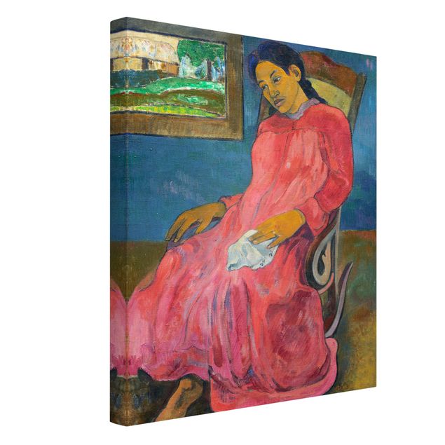 Canvas schilderijen Paul Gauguin - Faaturuma (Melancholic)