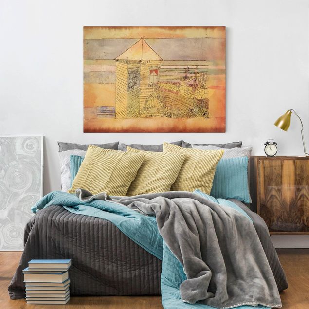 Canvas schilderijen Paul Klee - Wonderful Landing, Or '112!'