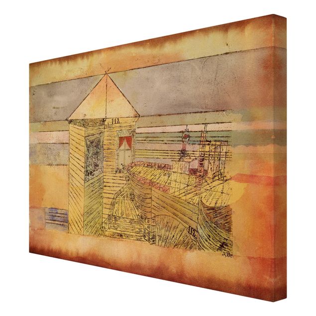 Canvas schilderijen Paul Klee - Wonderful Landing, Or '112!'