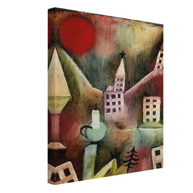 Canvas schilderijen Paul Klee - Destroyed Village