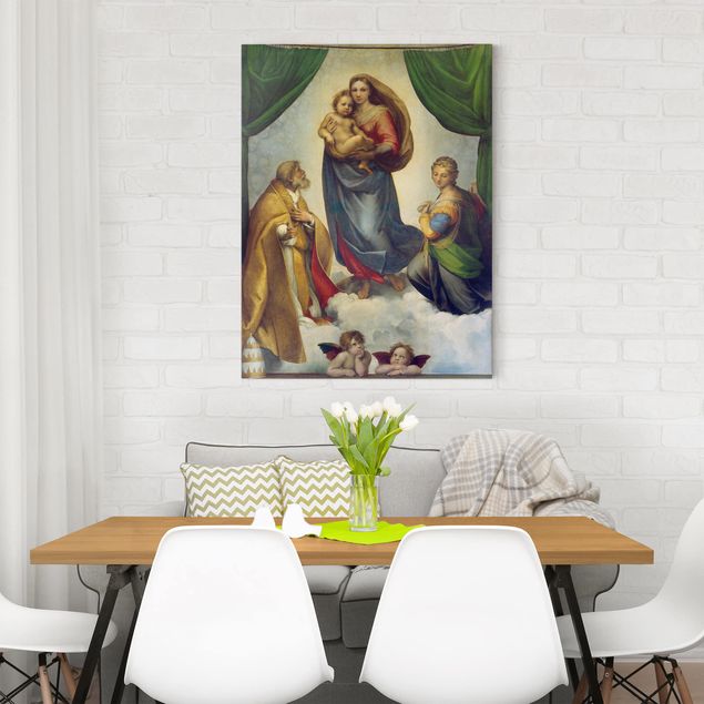 Canvas schilderijen Raffael - The Sistine Madonna