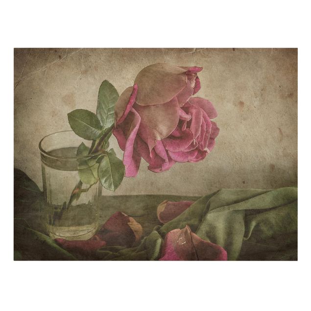 Canvas schilderijen Tear Of A Rose