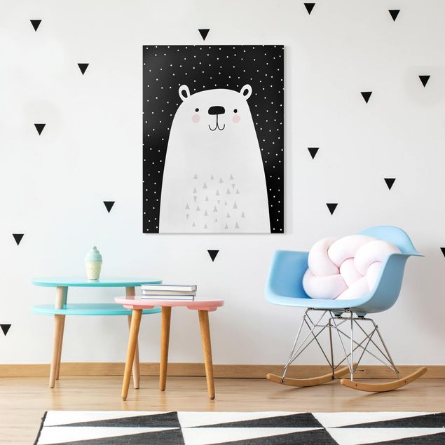 Canvas schilderijen Zoo With Patterns - Polar Bear