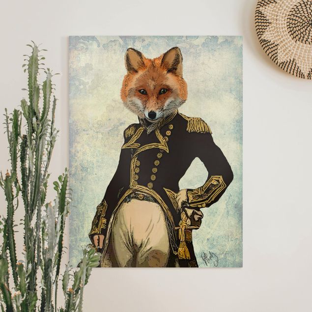 Canvas schilderijen Animal Portrait - Fox Admiral