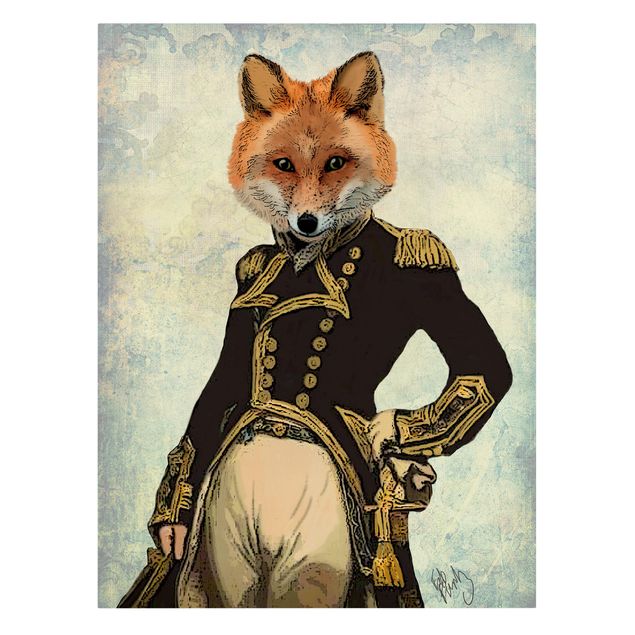 Canvas schilderijen Animal Portrait - Fox Admiral