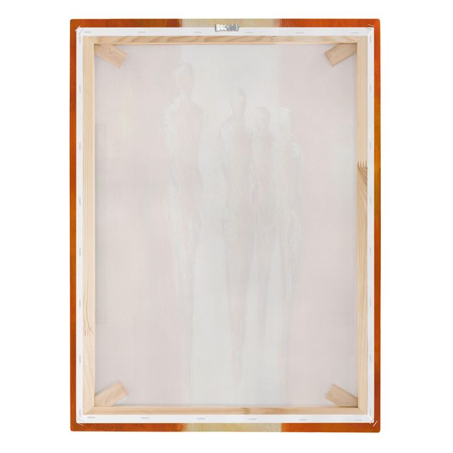Canvas schilderijen Four Figures In Orange 02