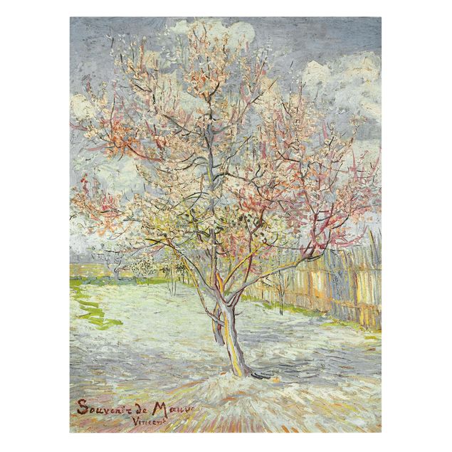 Canvas schilderijen Vincent van Gogh - Flowering Peach Trees