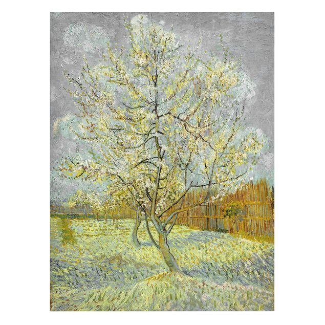 Canvas schilderijen Vincent van Gogh - Flowering Peach Tree