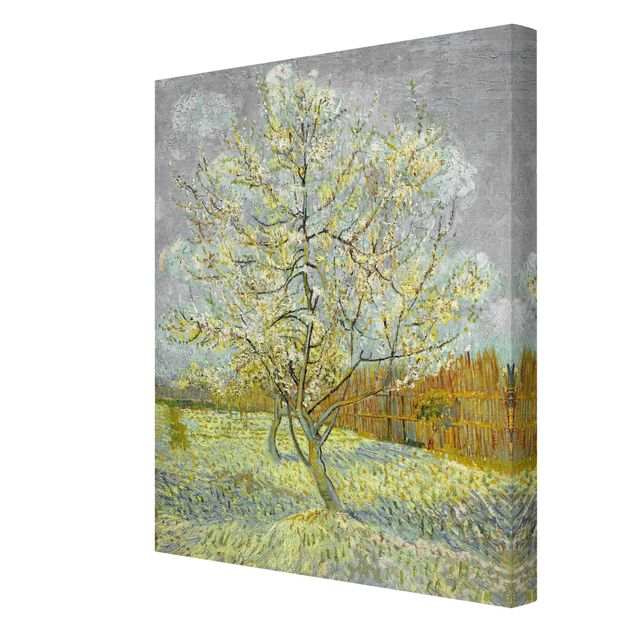 Canvas schilderijen Vincent van Gogh - Flowering Peach Tree