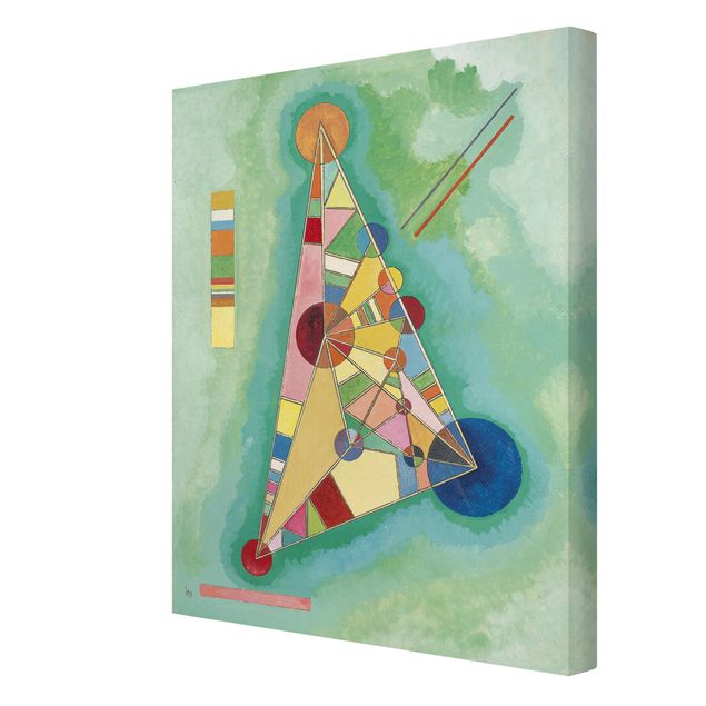 Canvas schilderijen Wassily Kandinsky - Variegation in the Triangle