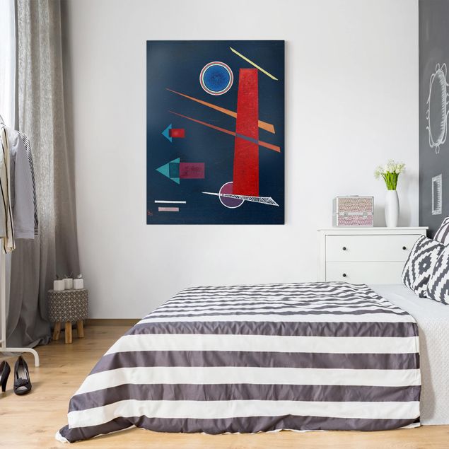 Canvas schilderijen Wassily Kandinsky - Powerful Red
