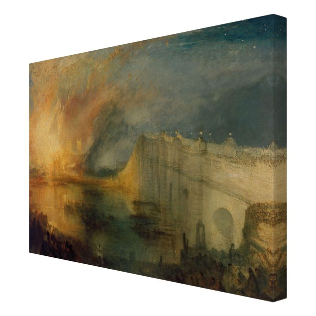 Canvas schilderijen William Turner - The Burning Of The Houses Of Lords And Commons