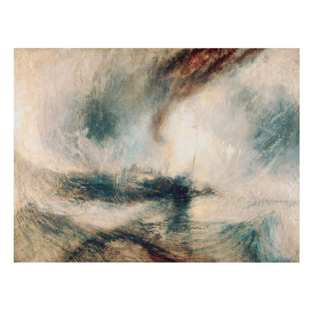 Canvas schilderijen William Turner - Snow Storm - Steam-Boat Off A Harbour’S Mouth