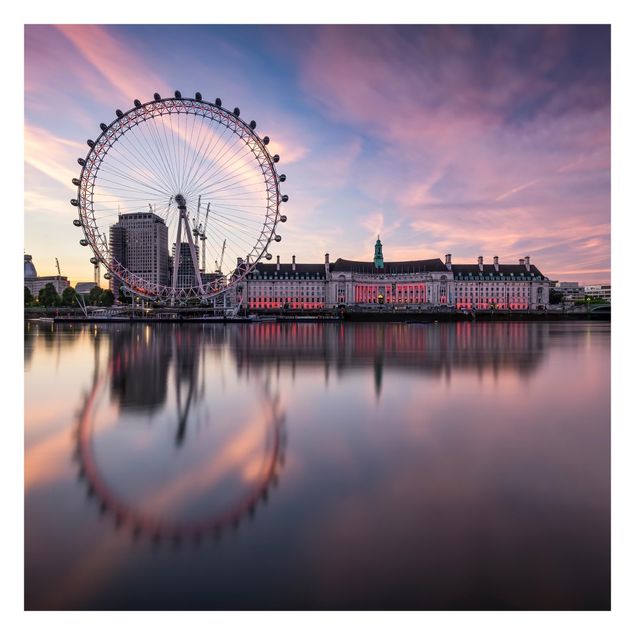 Fotobehang London Eye at Dawn