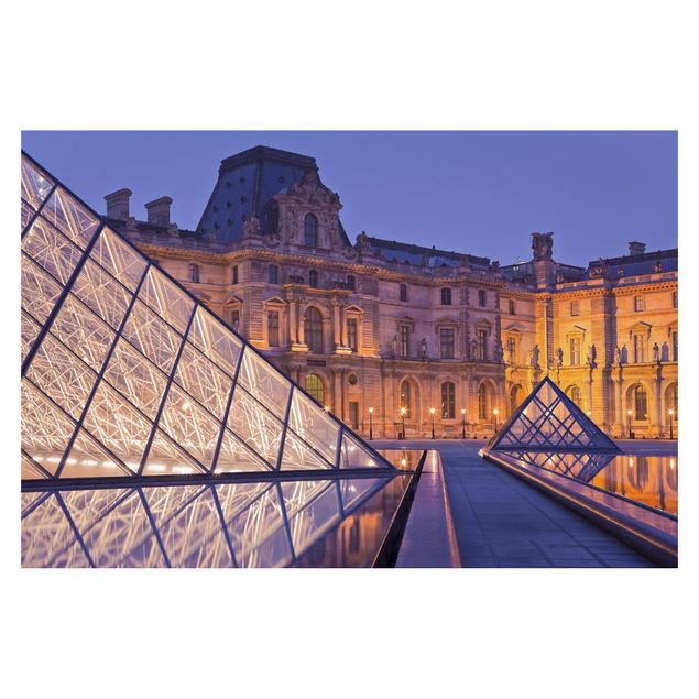 Fotobehang Louvre Paris At Night