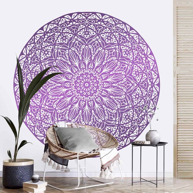Fotobehang Mandala Ornament In Purple