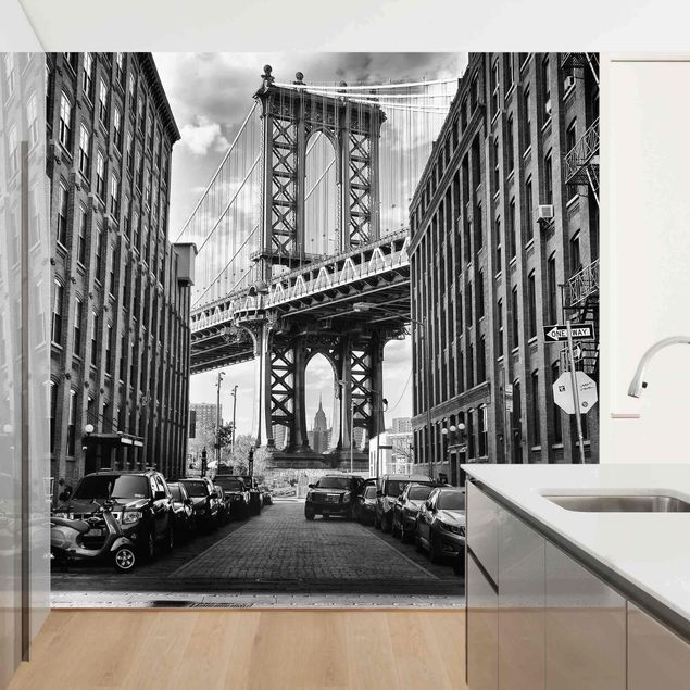 Fotobehang Manhattan Bridge In America