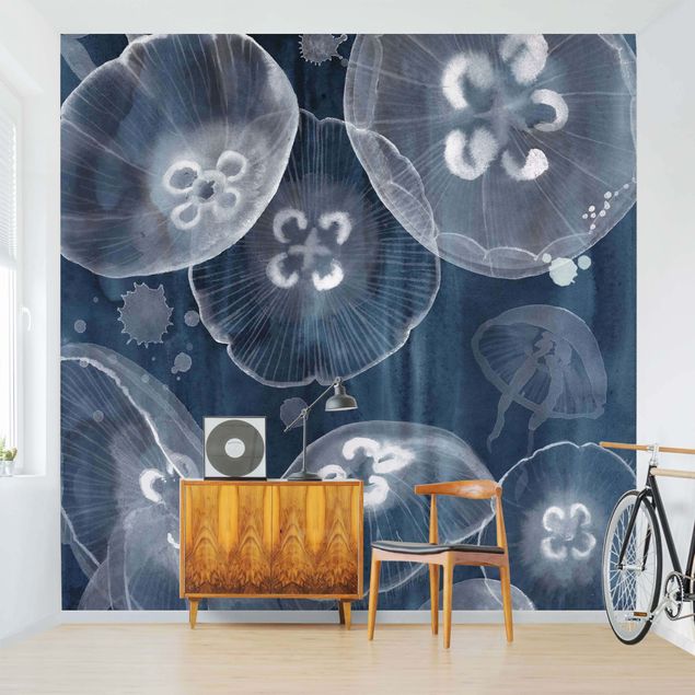 Fotobehang Moon Jellyfish II