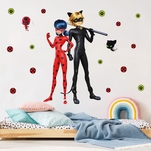 Muurstickers  - Miraculous Ladybug And Cat Noir Are Ready