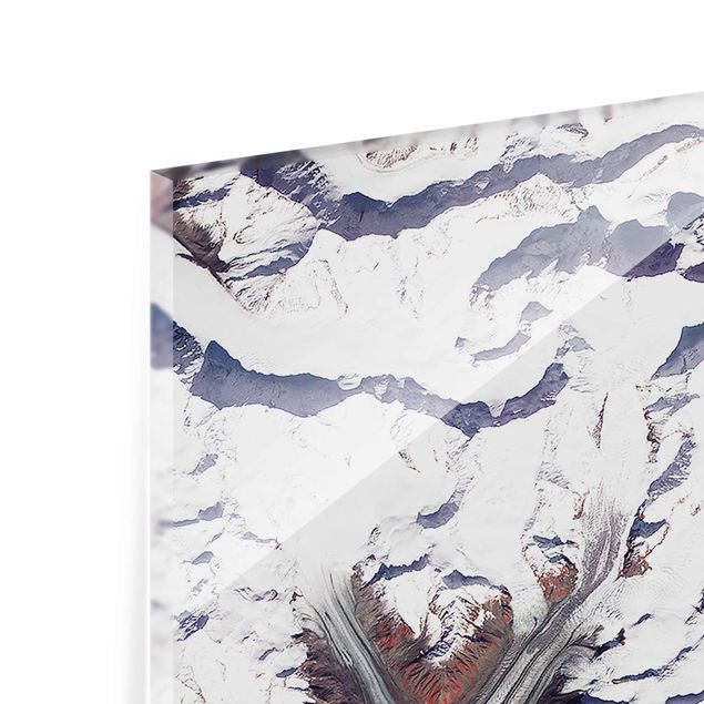 Glasschilderijen NASA Picture Glacier In Alaska