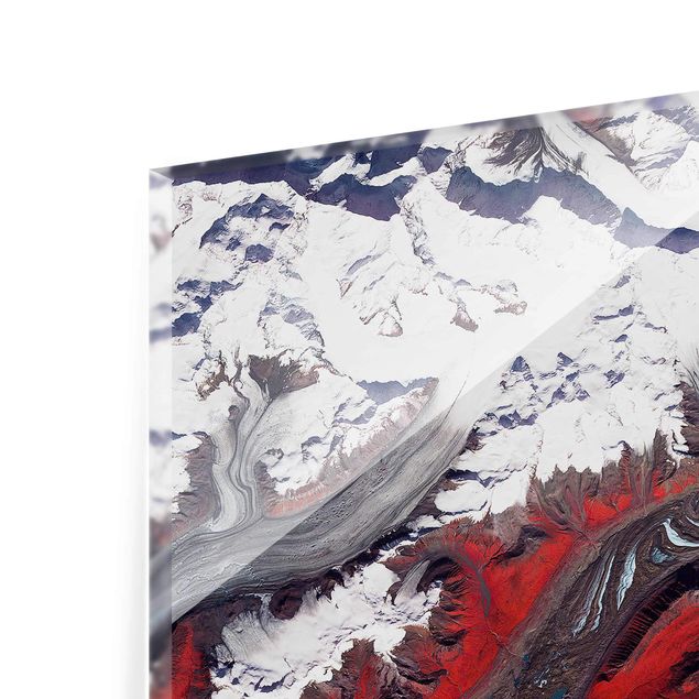 Glasschilderijen NASA Picture Glacier In Alaska