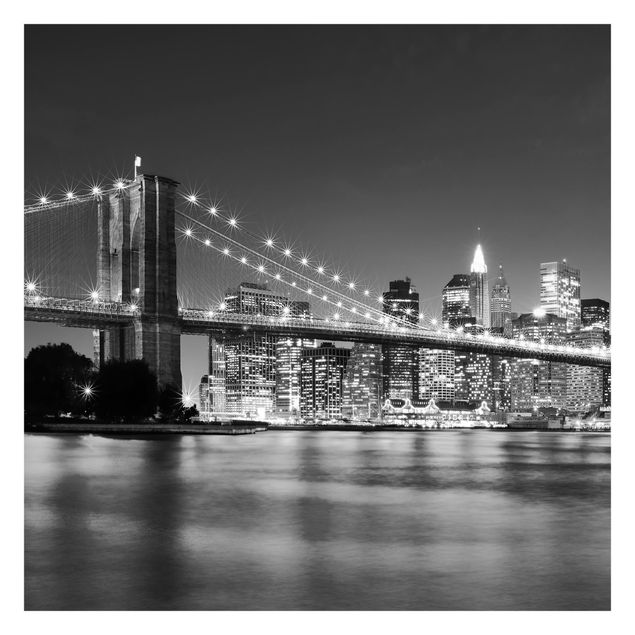 Fotobehang Nighttime Manhattan Bridge II