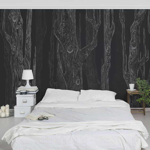 Fotobehang No.MW20 Living Forest Anthracite Grey