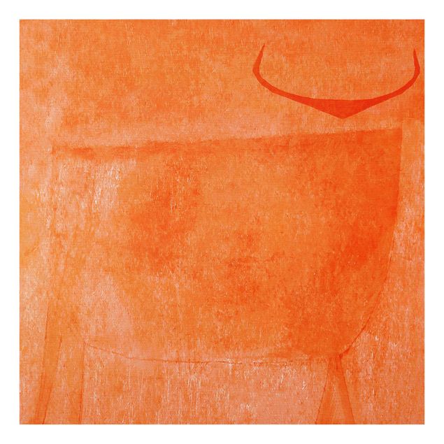 Glasschilderijen Orange Bull