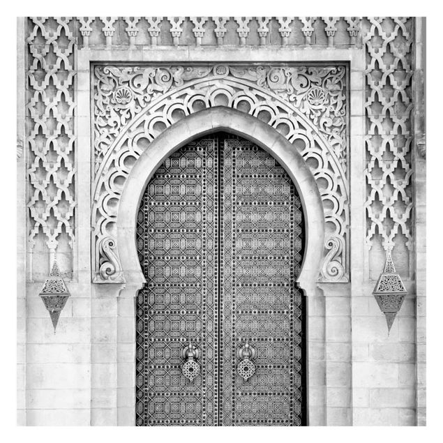 Fotobehang Oriental Gate Black And White