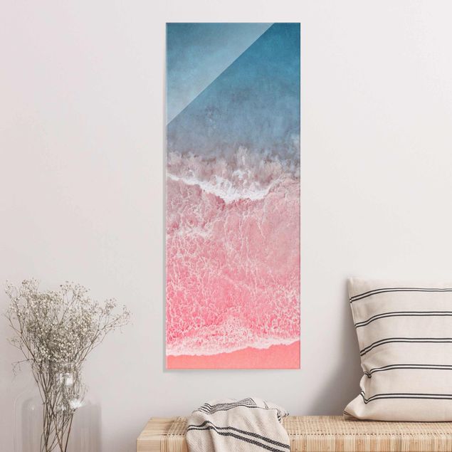 Magnettafel Glas Ocean In Pink