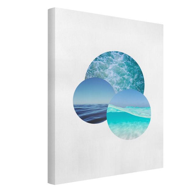 Canvas schilderijen Oceans In A Circle