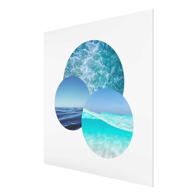 Glasschilderijen Oceans In A Circle