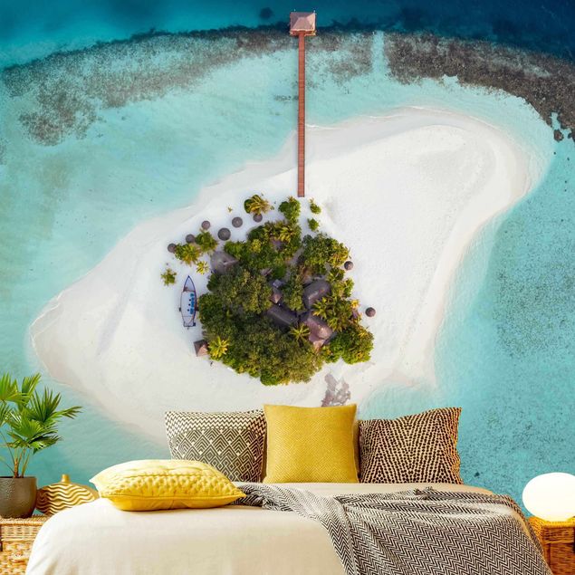 Fotobehang Ocean Paradise Maldives