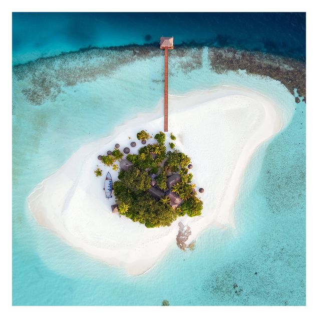 Fotobehang Ocean Paradise Maldives