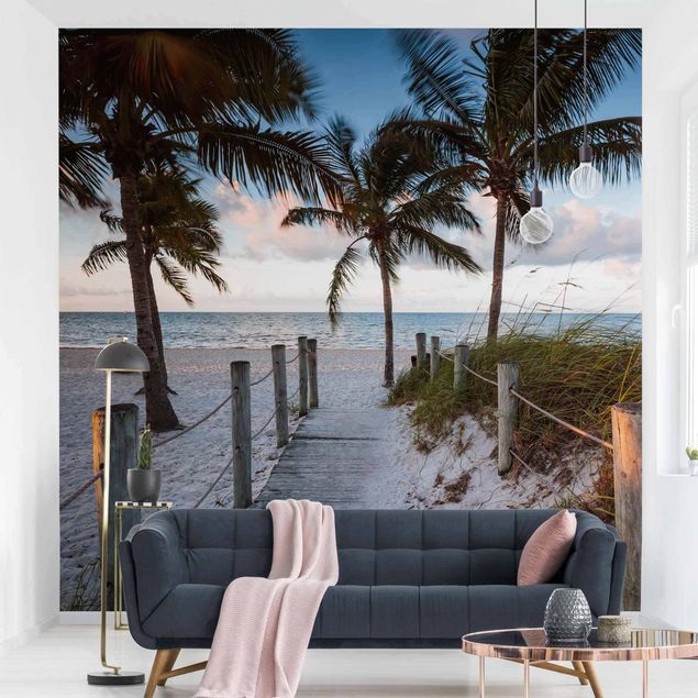Matteo Colombo Bilder Palm Trees At Boardwalk To The Ocean