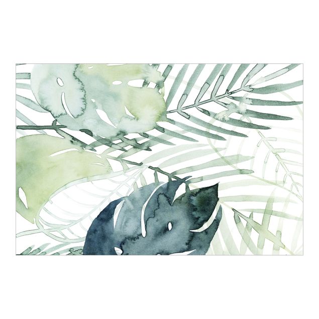 Fotobehang Palm Fronds In Watercolour I