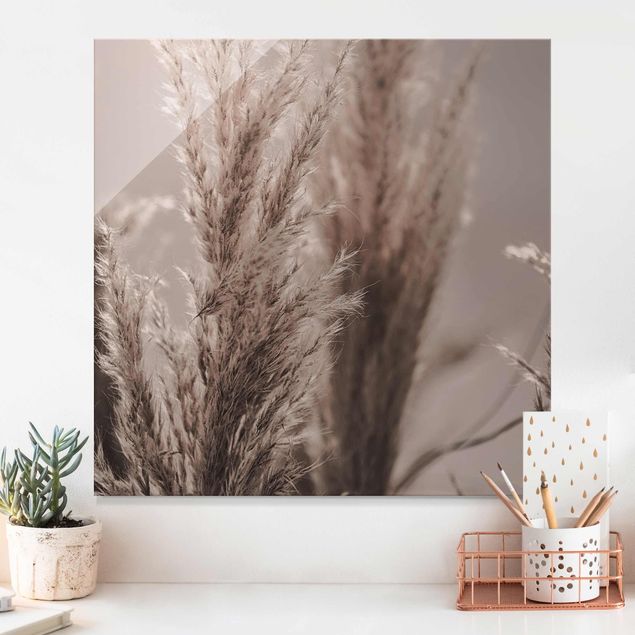 Glas Magnettafel Pampas Grass In Late Fall