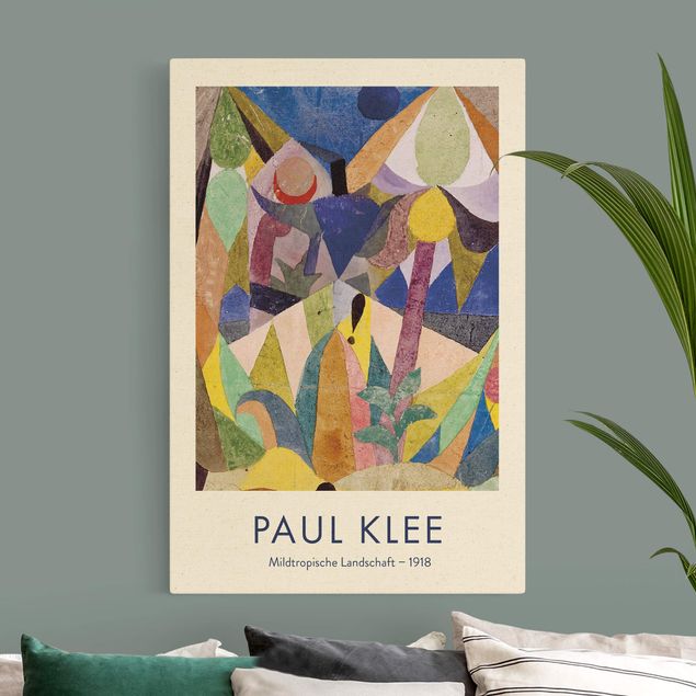 Natuurlijk canvas schilderijen Paul Klee - Mild Tropical Landscape - Museum Edition