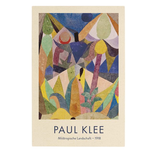 Natuurlijk canvas schilderijen Paul Klee - Mild Tropical Landscape - Museum Edition