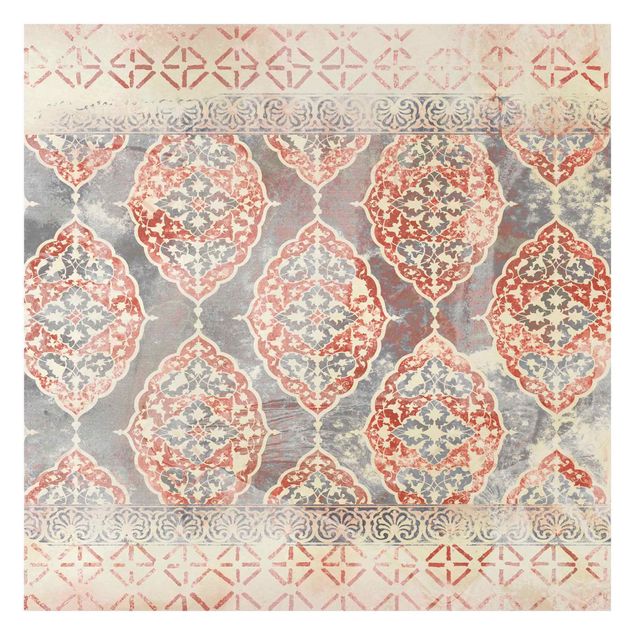 Fotobehang Persian Vintage Pattern In Indigo III