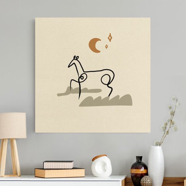 Natuurlijk canvas schilderijen Picasso Interpretation - The Horse